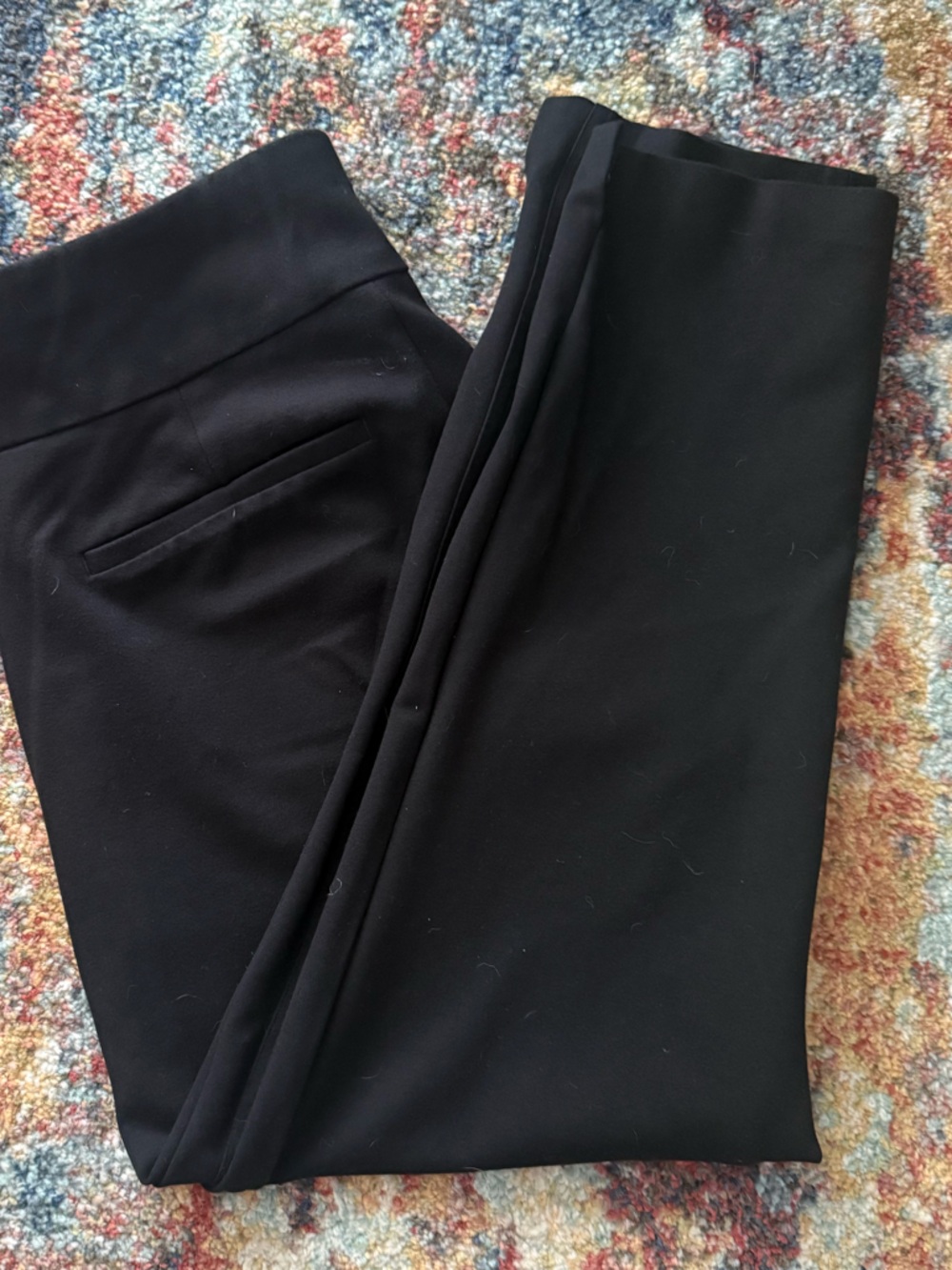 Black Express High-Waist Curvy Columnist Pant